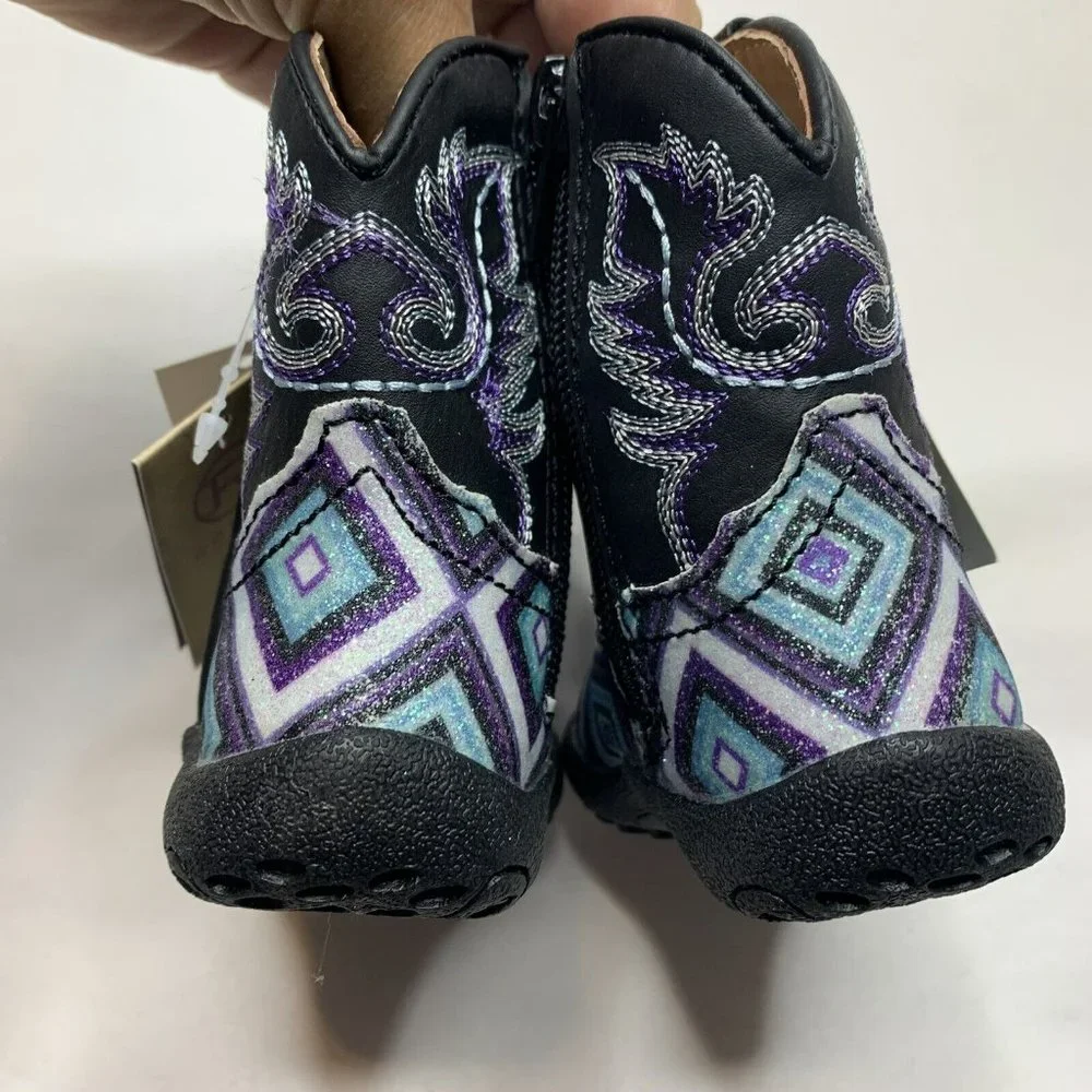 Roper Geometric Glitter Cowboy Western Boots